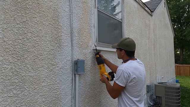 HRT Cutting out window bump outs with a recip saw.