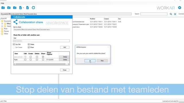 Demo WorkAIR Windows desktop client voor ownCloud & Nextcloud