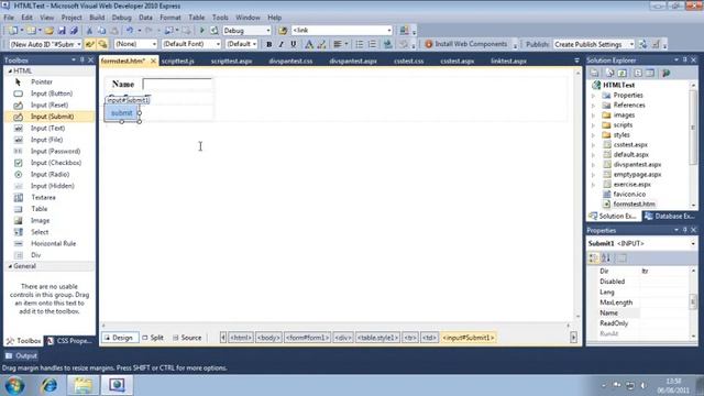 ASP.NET 4.0 Essential Skills Lesson 2-12: Work with HTML Forms