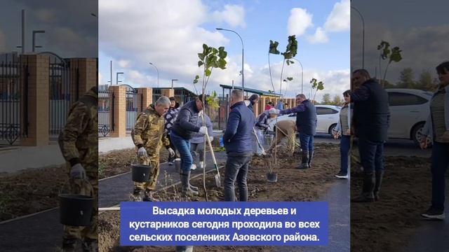 День древонасаждения в Азовском районе.