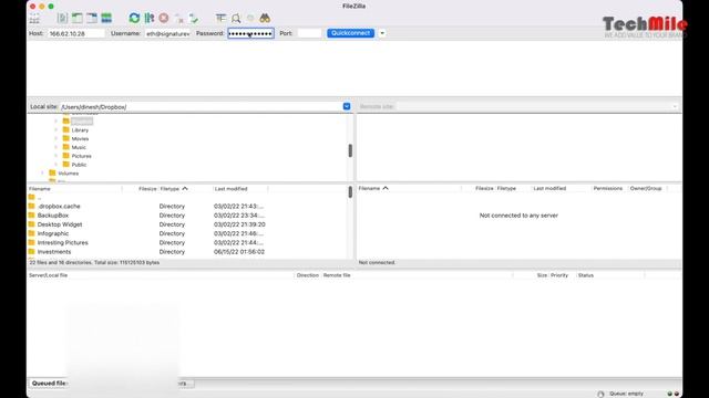 How to connect FTP Server with FileZilla