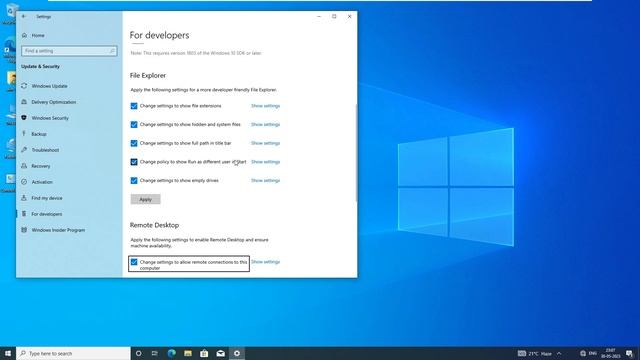 REMOTE DESKTOP CONNECTION