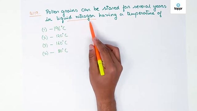 NEET 2018 Biology Set HH Q 119 Solution
