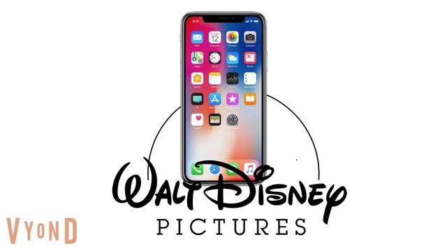 Walt Disney Pictures but the Castle is Replaced with an iPhone X