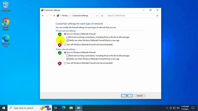 How to turn off - turn on Windows 10 Firewall - Windows defender firewall