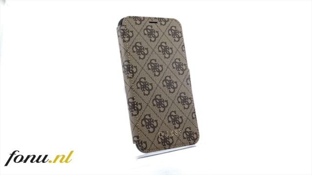 GUESS Logo Bookcase iPhone 11 Pro Max - Bruin