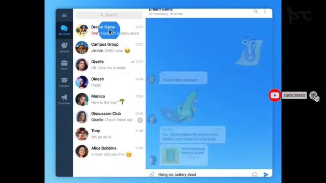 Telegram apps are standalone and synced with the cloud