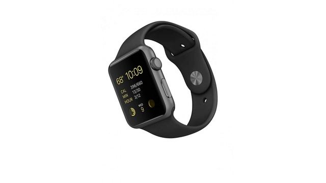 Apple Watch 42mm Space Gray Aluminum Case Black Sport Band