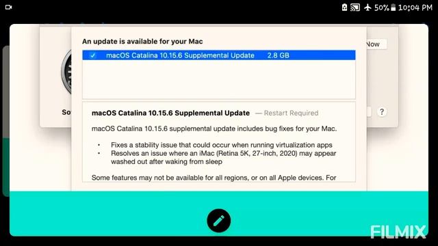 MacOS Catalina 10.15.6 suplement