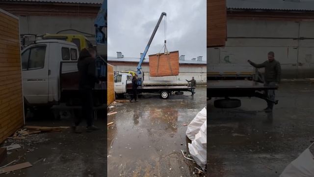 Погрузка бани на Газель. Екатеринбург #reels #tiktok #shorts