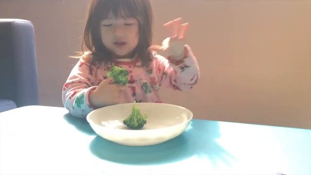 Snack Time! - Adorable 2 Year Old Eats Broccoli, Apples and Much More