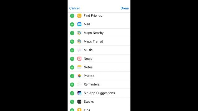 Managing iOS 10 Widgets