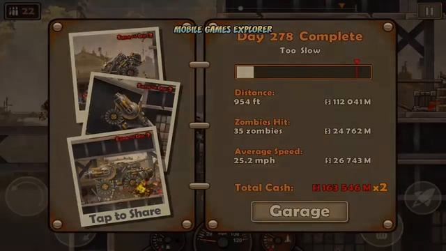 Earn to Die 2 Game (Android & iOS) Full Game Walkthrough (All 10 cars)