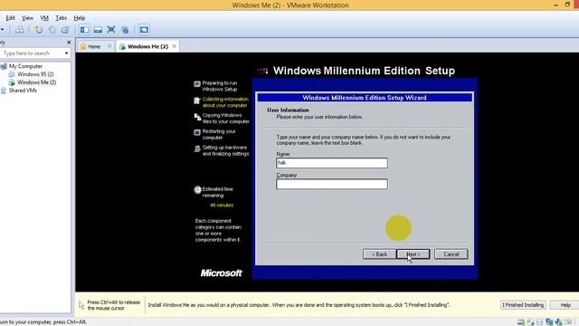 How to setup windowsME