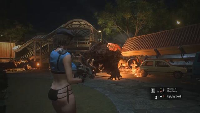 RESIDENT EVIL 3 REMAKE | Jill Stars Replacer vs Blighted Nemesis