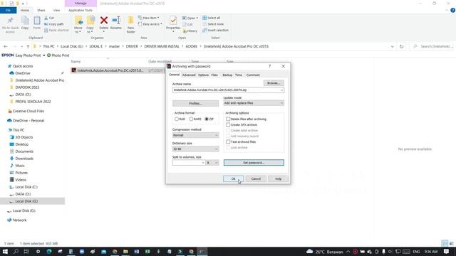 CARA MEMBERI PASSWORD PADA FILE RAR