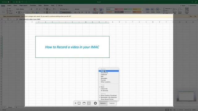 How to record your iMAC screen - Short Simple Video