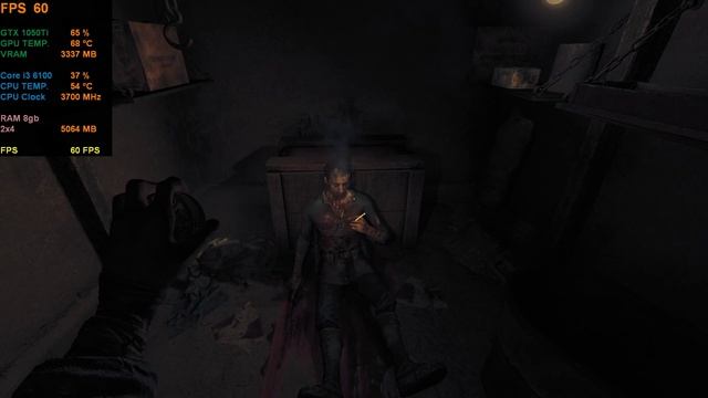 Amnesia The Bunker - Demo on GTX 1050Ti Core i3 6100