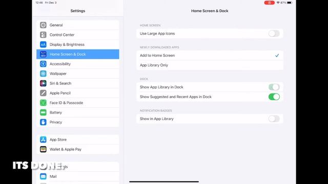 HOW TO SHOW OR HIDE APP LIBRARY IN DOCK IN IPADOS 15
