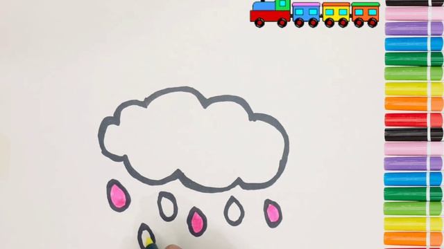 Cloud drawing for kids/Bolalar uchun bulut rasm chizish/Рисование облаков для детей