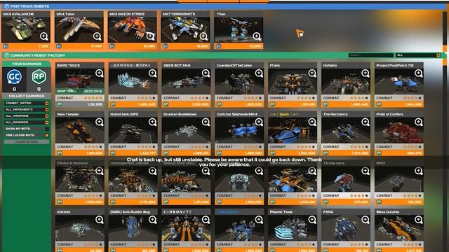 ROBOCRAFT. Лиги, механические ноги и многое другое...