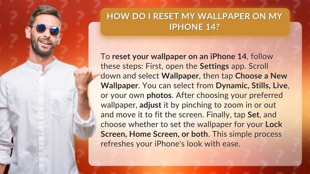 How do I reset my wallpaper on my iPhone 14?