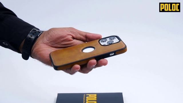 iPhone 13 Pro Leather Case Back Cover Brown