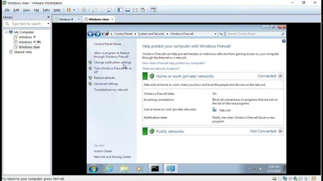5 Test Connection PC to PC in VMWare and VMWare PC to PC