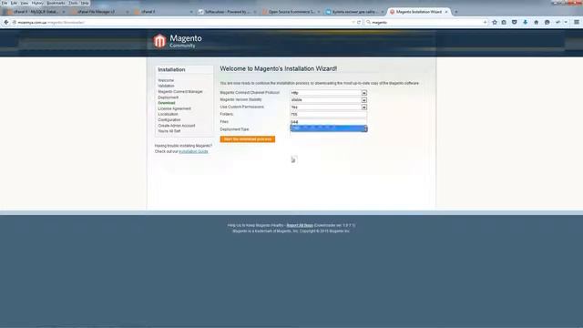 Установить Magento через cPanel
