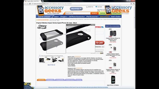 AccessoryGeeks Original Otterbox Impact Series Apple iPhone 3G Case Product Review