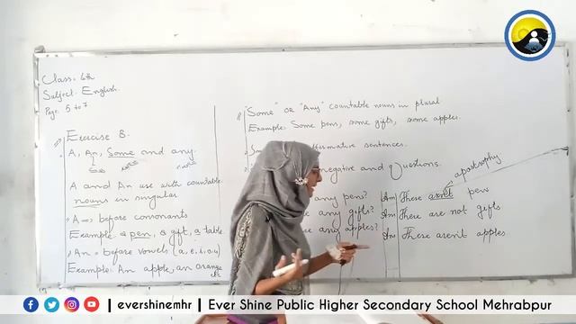 Class Six | English | Unit No: 01 | Exercise B | Page No: 5, 6 and 7  | “ A, An , Same and  Any ”.