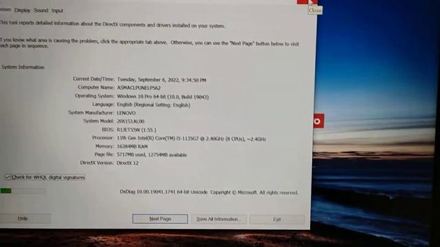 How to Check computer system information using DXDIAG? (system information)