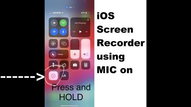 iOS Screen Recorder using MIC on