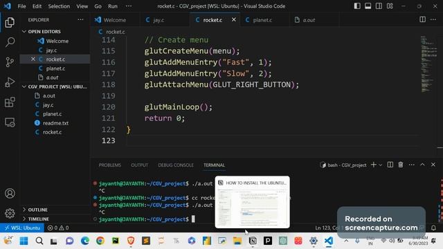 How to install the Linux in the Windows | WSL Installation Guide:  WSL, C Compiler, OpenGL, and Git