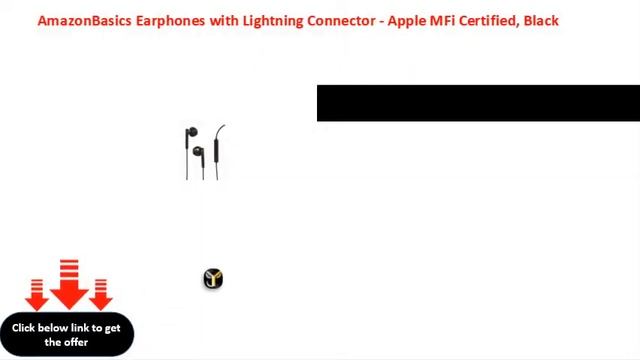 AmazonBasics Earphones with Lightning Connector   Apple MFi Certified, Black