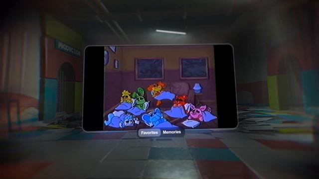 I'm watching Poppy Playtime 3 Smiling Critters on Apple Vision Pro.