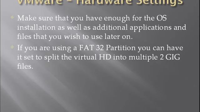 Summer 2009 Virtualization Workshop Part 8 VMware Settings Part 2