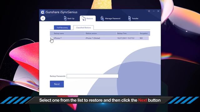 How to Use iSunshare iSyncGenius  to Backup /Restore/ Transfer iPhone Data