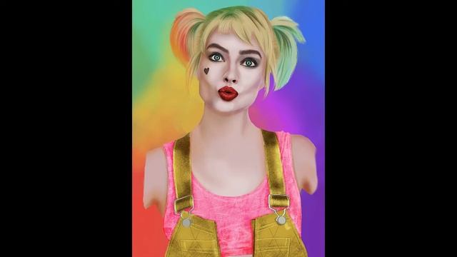 Digital Speed Paint Harley Quinn Fan Art By Janis Garayt