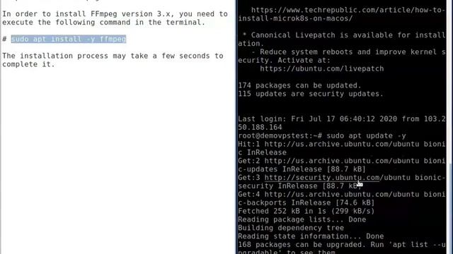 How to install FFmpeg 3 on Ubuntu OS?