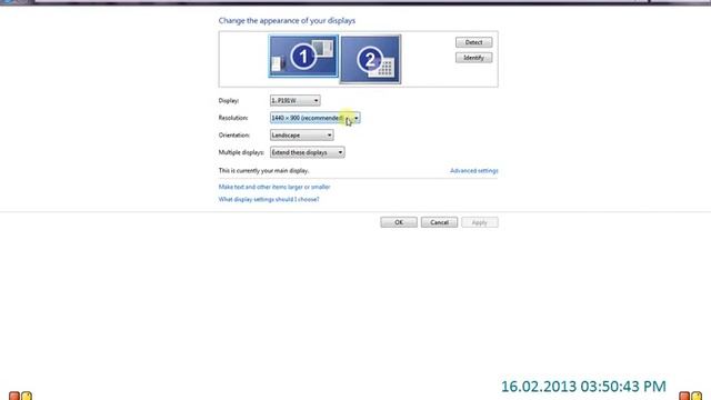 Windows 7 Resolution Change