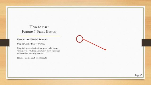 Residence Management - Features 5 (Panic Button)