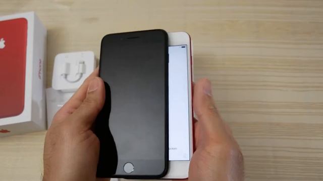 Red iphone 7 plus unboxing