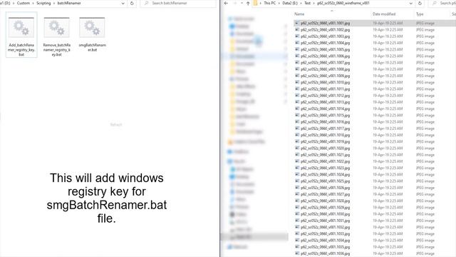 Batch rename file sequence in windows - smgBatchRenamer V1.0
