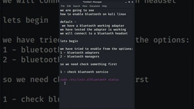 Kali Linux - How to enable Bluetooth Adapter in Kali linux or linux using Terminal | No Audio