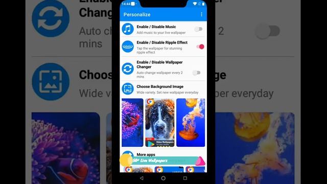 Aqua 3D Live Wallpapers for Android Mobile