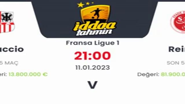 Ajaccio Reims İddaa Tahminleri 11 Ocak 2023 #iddaa