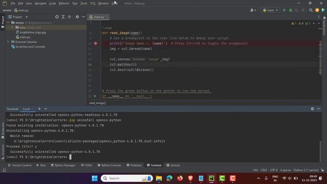 100 resolved  cvShowImage  error -2: Unspecified error