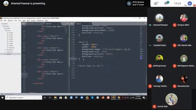 CSS3 Live Class 18(Part1)\\ Rangpur Web Batch 02\\ Let's come Esho Shiki