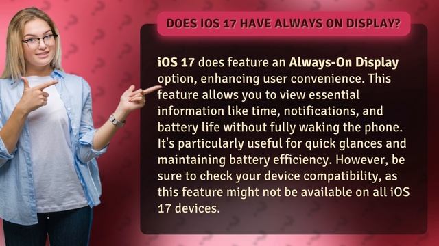 Does iOS 17 have always on display?